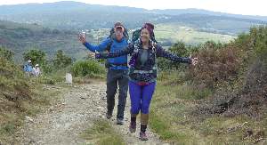 weg naar El Acebo op de camino de Santiago de ompostela