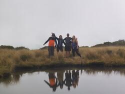 Pouakai Tarn spiegelmeertje